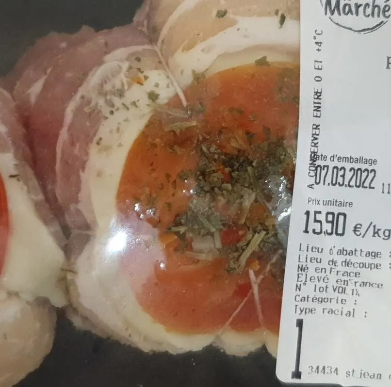 Paupiette de viande bovine