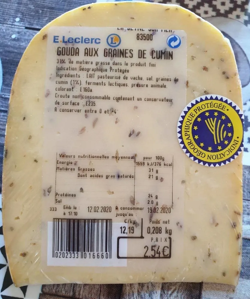 Gouda aux graines de cumin