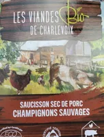 Saucisson sec de porc aux champignons