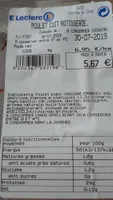 Poulet cuit rotisserie