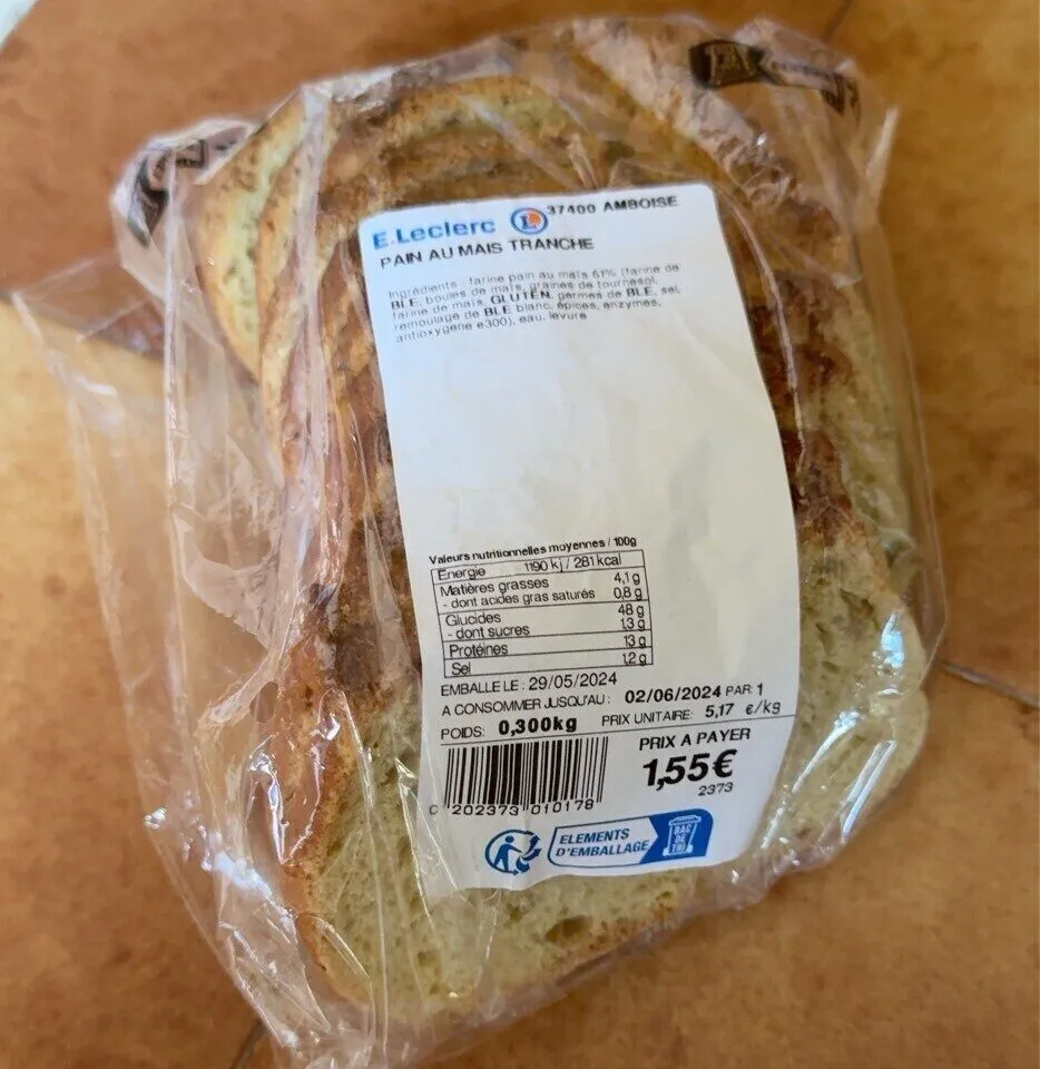 Pain au mais Tranche