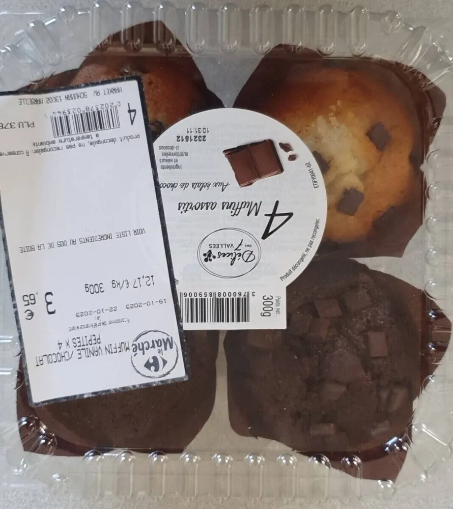 Muffin vanille chocolat
