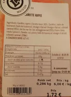 Carottes râpées