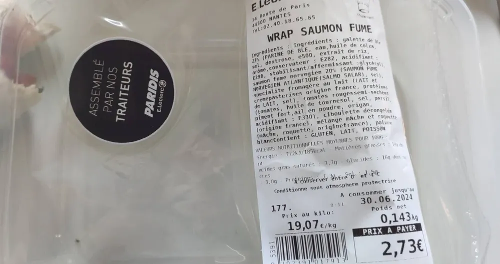 Wrap saumon fumé