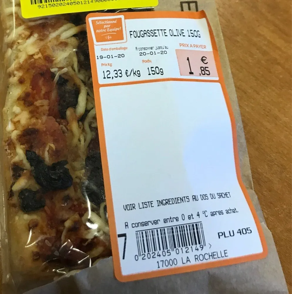 Fougasset olive 150g