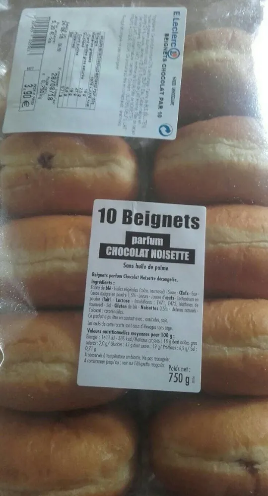 10 beignets chocolat noisette