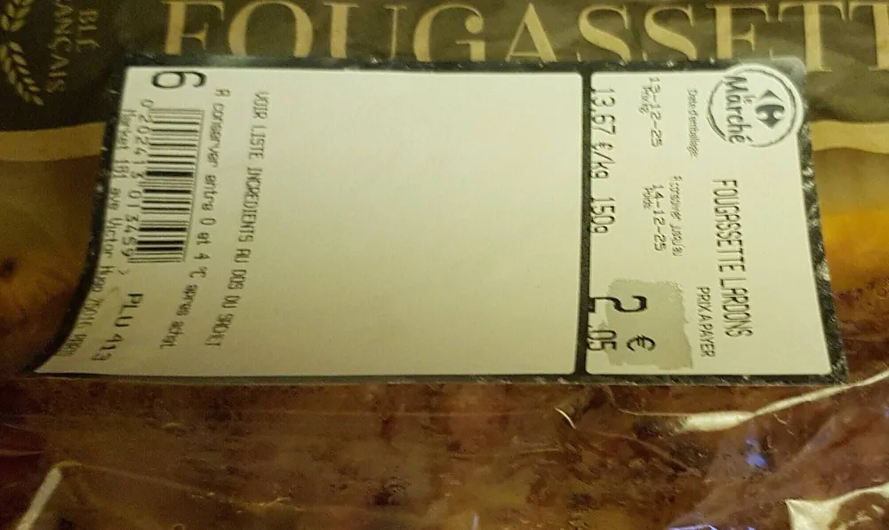 Fougassette lardons