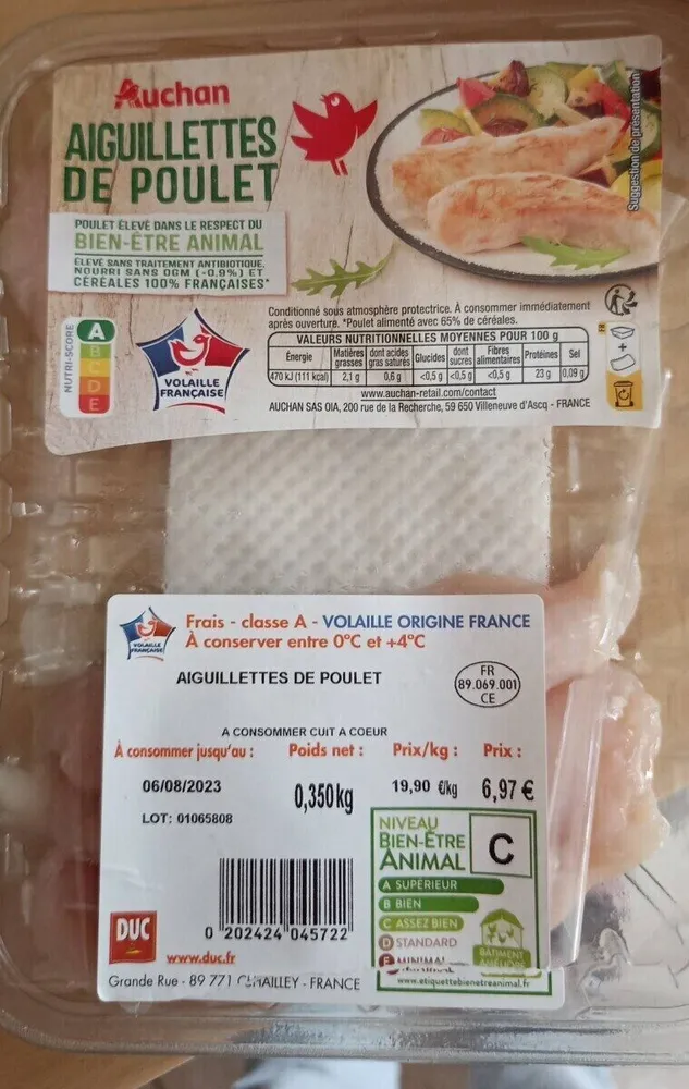 Aiguillettes de poulet