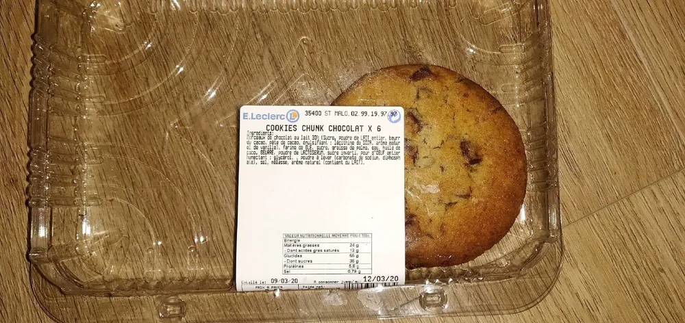 Cookie chunk Chocolat
