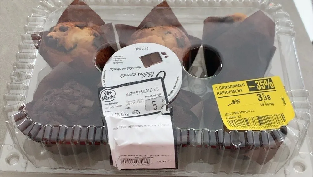 6 muffins assortis