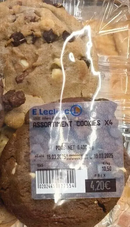 Assortiment Cookies x4