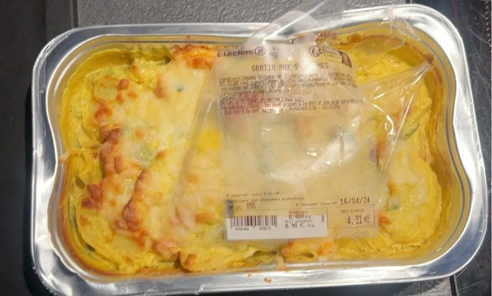 Gratins aux 5 legumes Leclerc orvault
