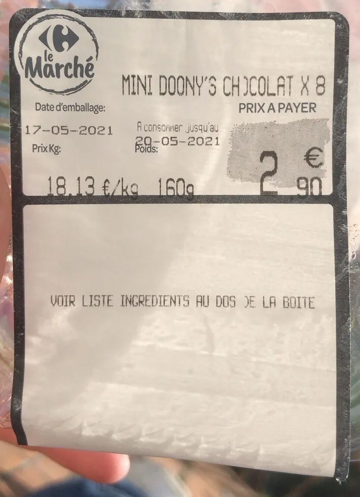 Mini doony’s chocolat X8