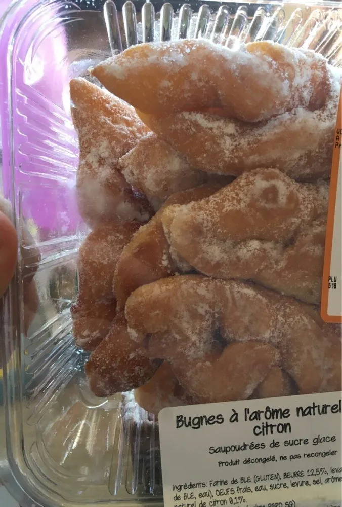 Bugnes à l'arôme naturelvde citron