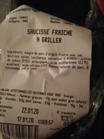 Saucisse fraîche à griller