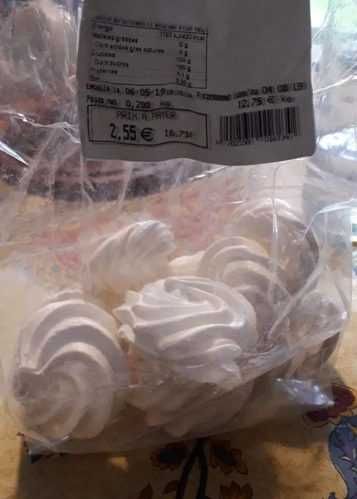 Meringue nature