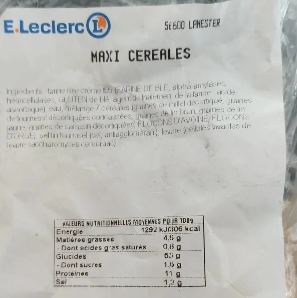 Pain Maxi céréales
