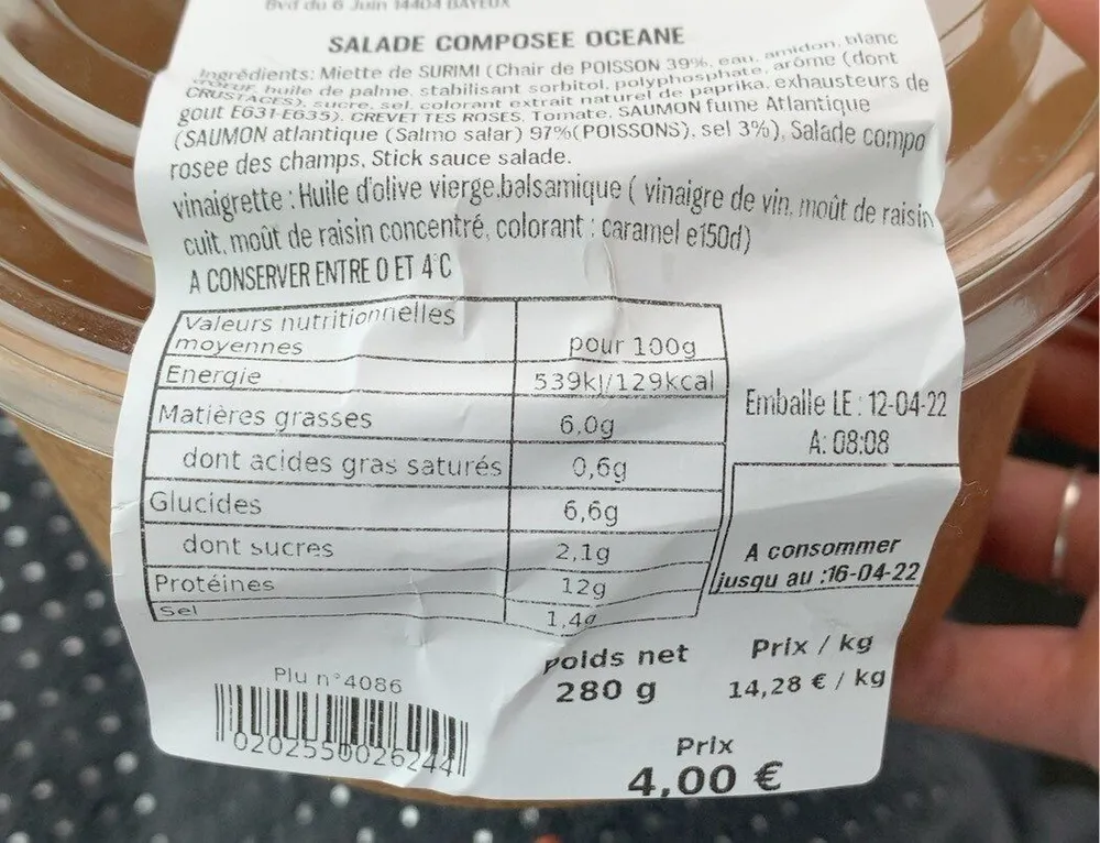 Salade composée océane