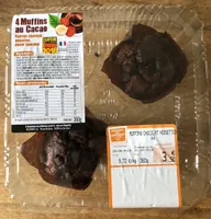 4 muffins au cacao