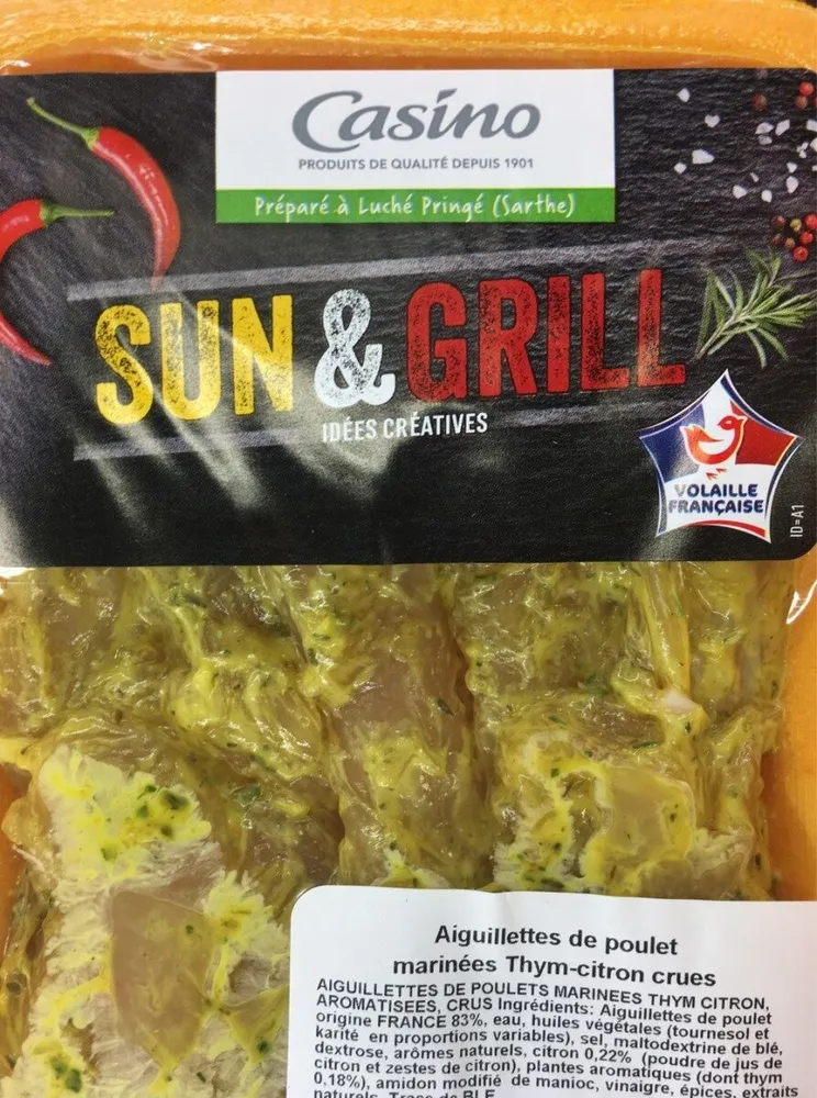 Aiguillettes de poulet marinées
