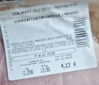 Jambon cœur grillé