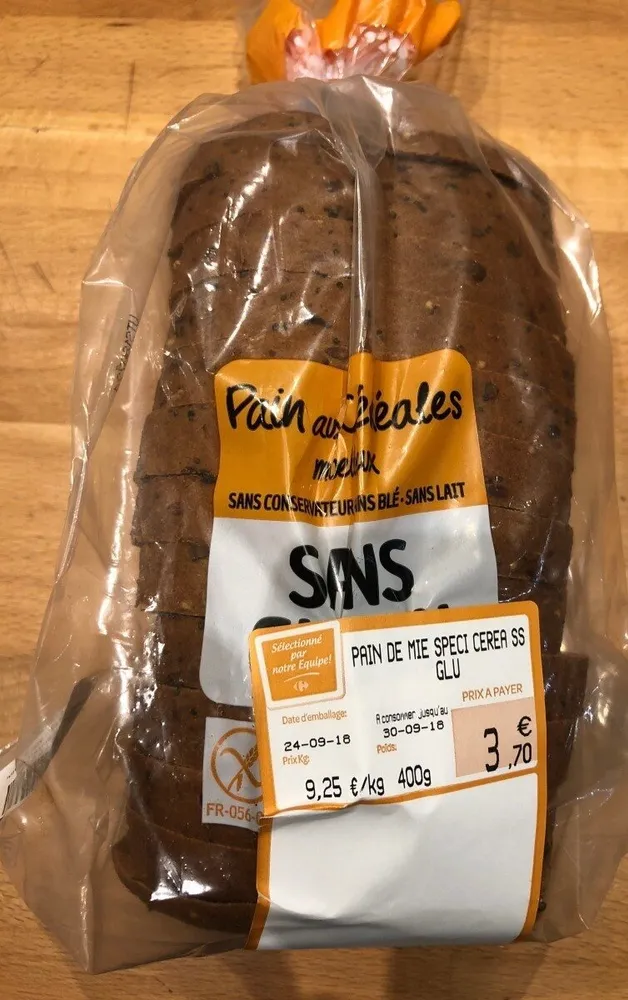 Pain aux cerelaes moelleux ss gluten