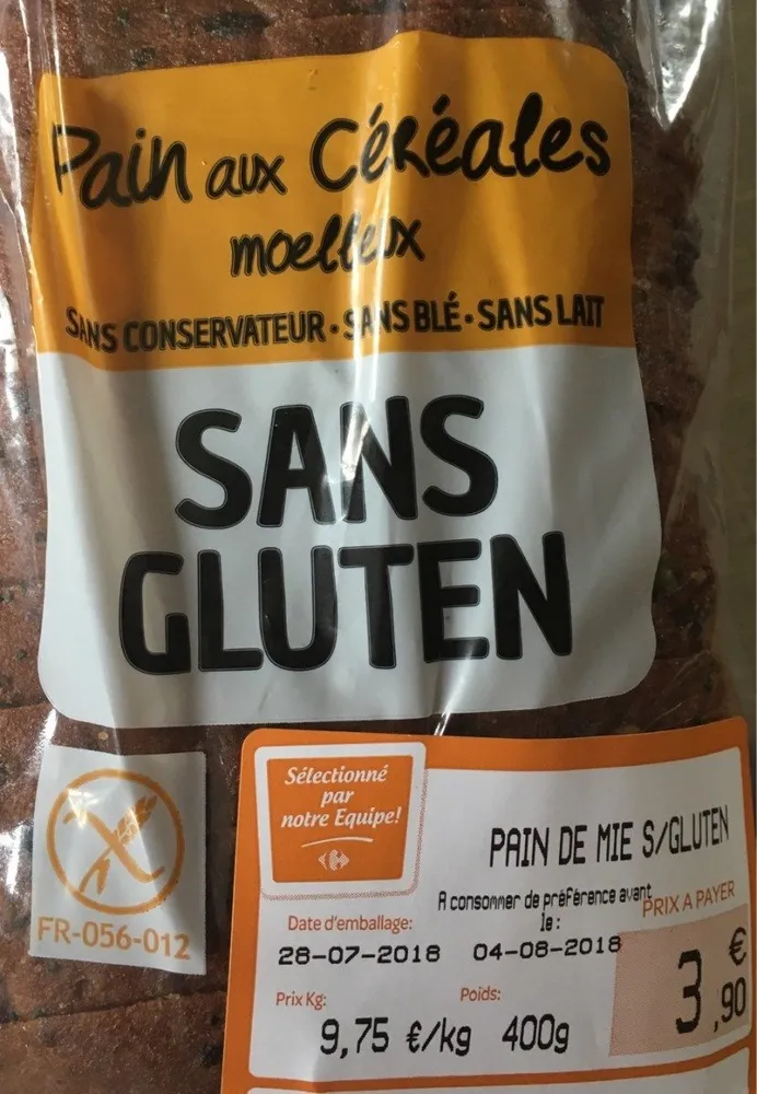 Pain aux céréales sans gluten