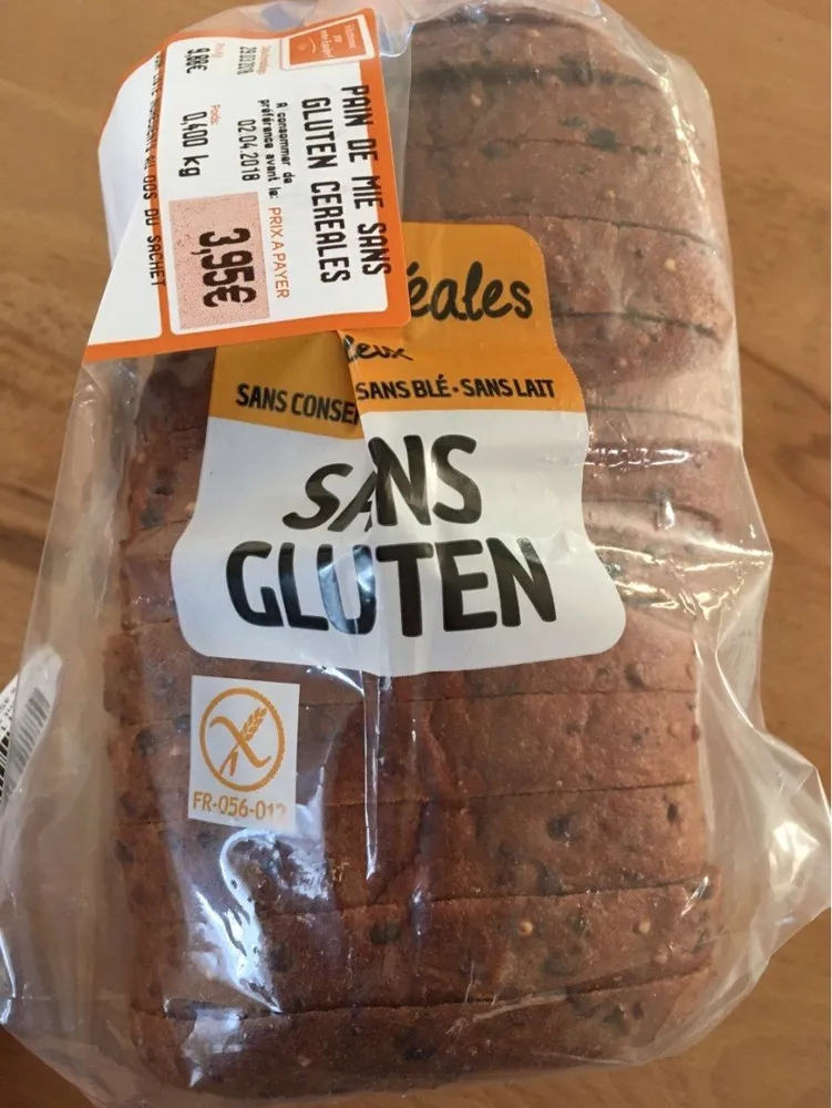 Pain de mie cereales sans gluten