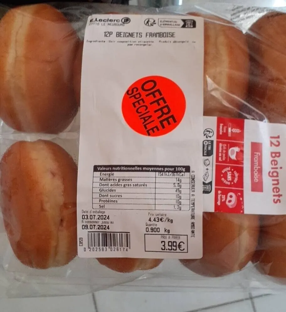 12 beignets framboise