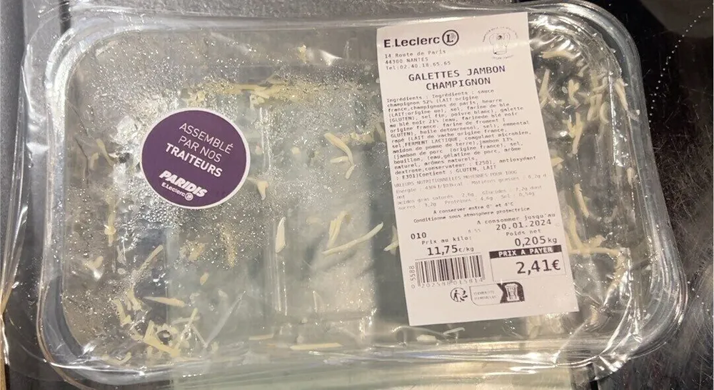 Galettes jambon champignons leclerc paridis