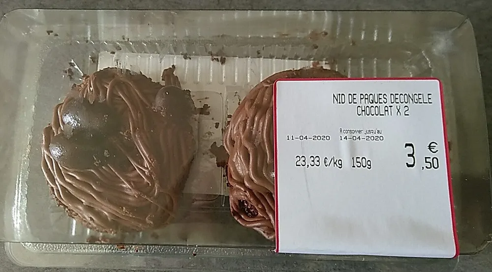 Nid de pâques décongelé X 2