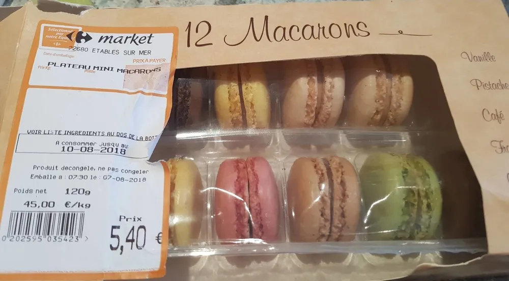 Plateau mini macarons