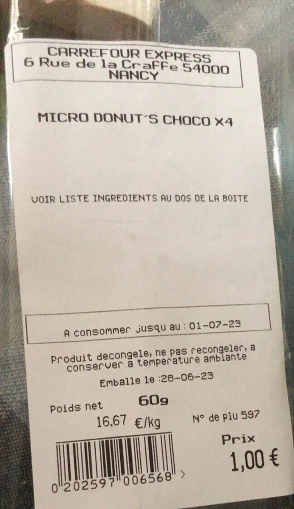 Micro donut’s choco