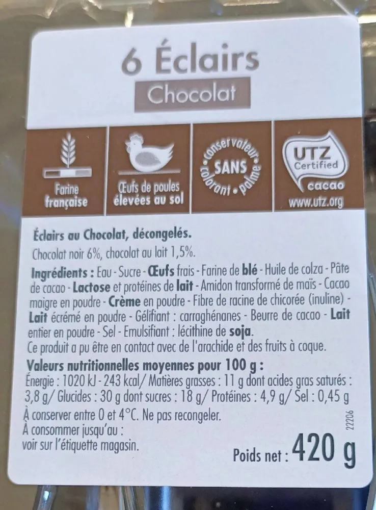 Éclairs au chocolat