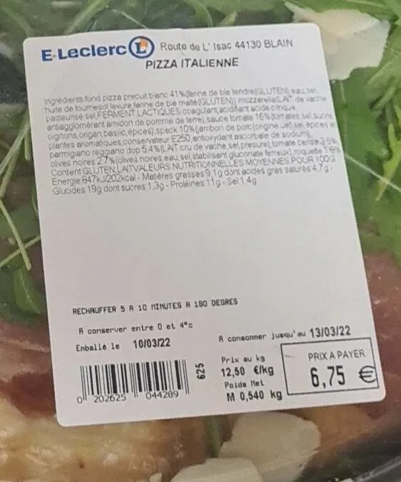 Pizza italienne