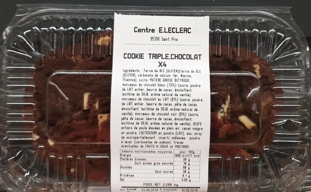 Cookie triple chocolat