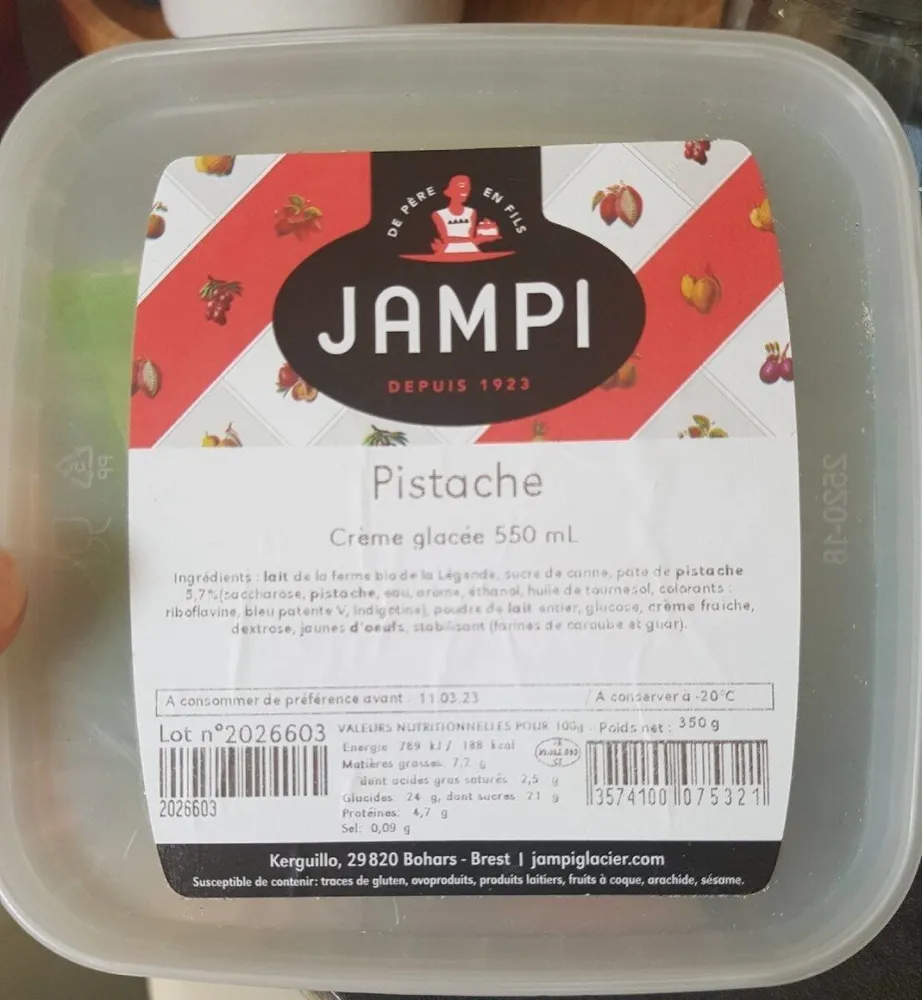 Crème glacée Pistache
