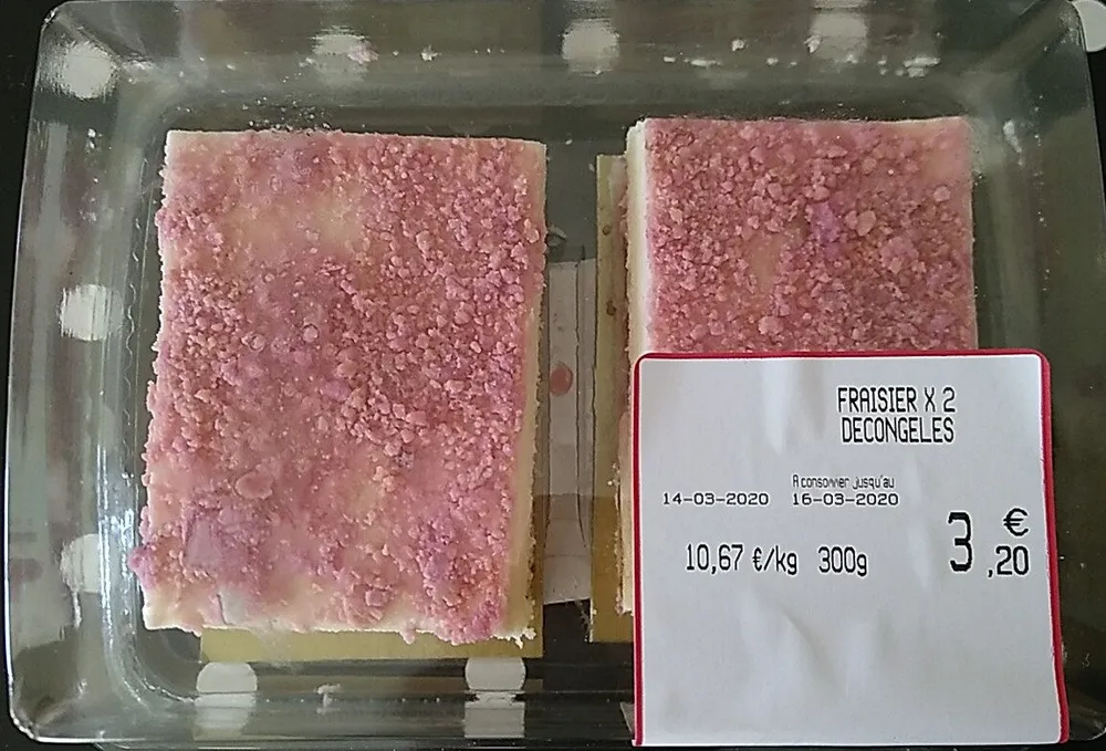 Fraisier X2 décongelé