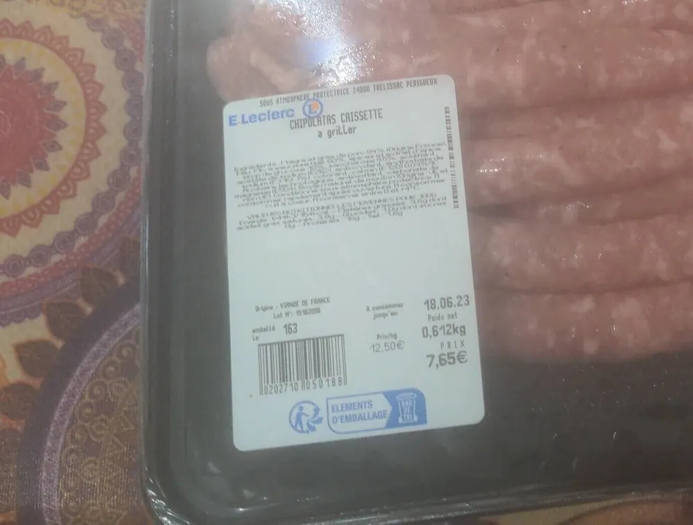 Chipolatas caissette