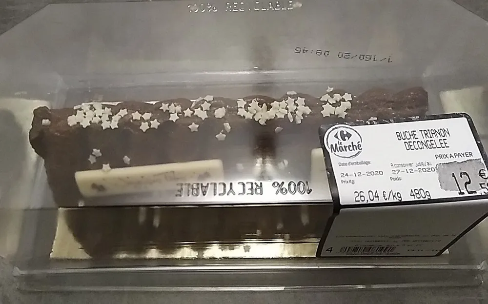 Bûche Trianon décongelé