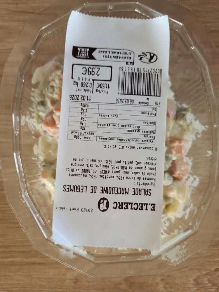 Salade de macédoine de légumes
