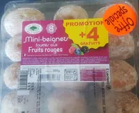 Mini beignets fourrés aux fruits rouge