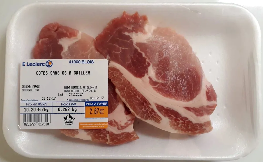 Côtes sans os à griller