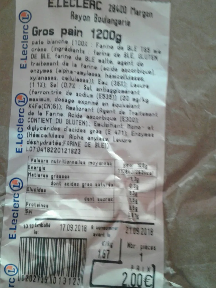gros pain 1200g