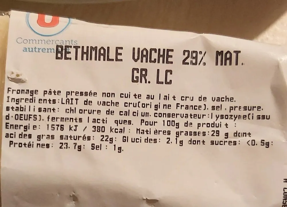 Bethmale vache
