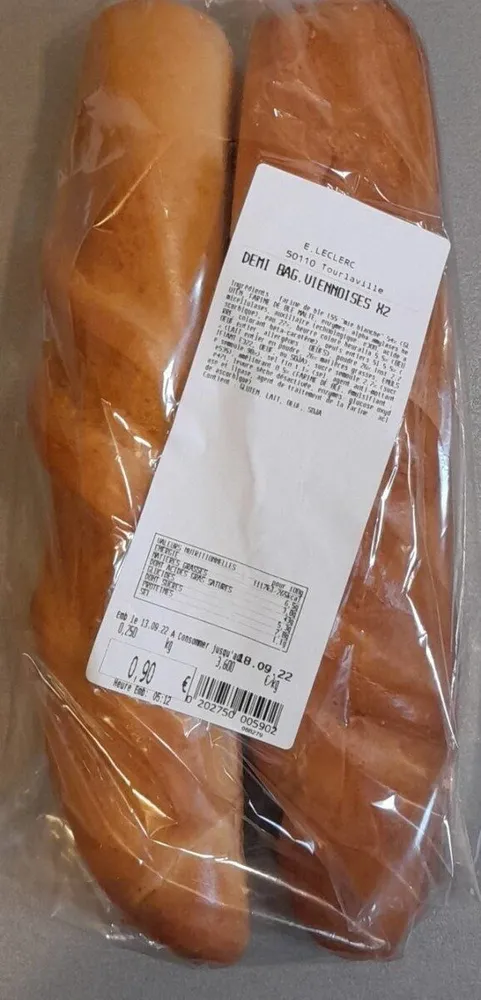 Demi baguette viennoises X2