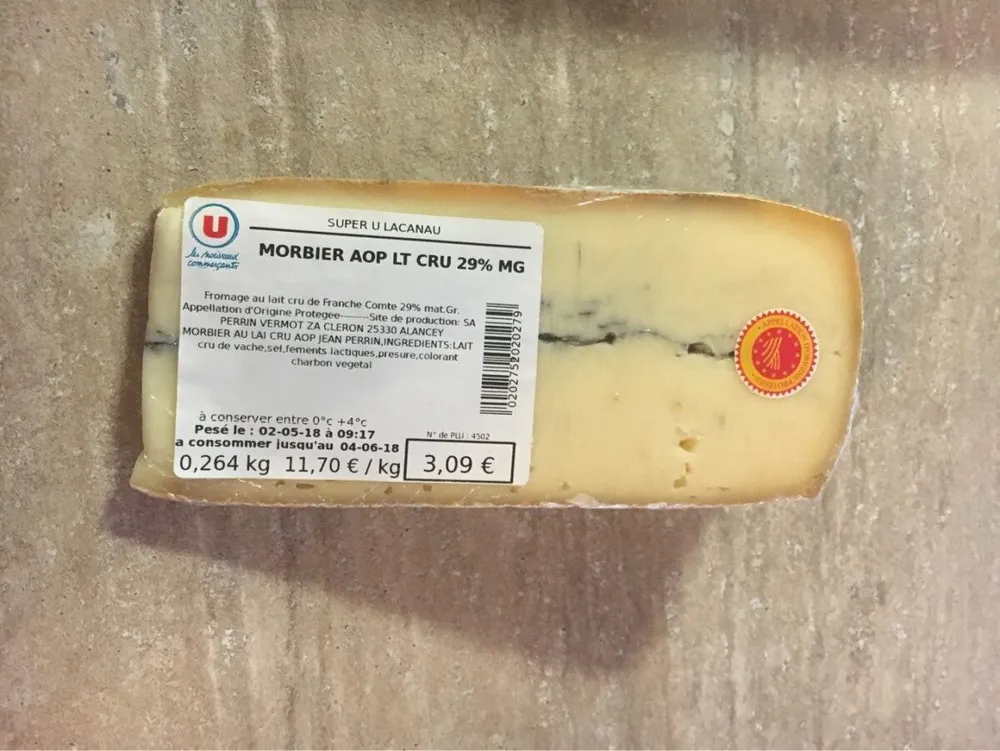 Morbier AOP lait cru 29% MT