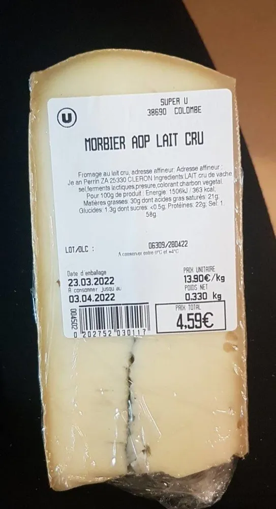 Morbier AOP lait cru