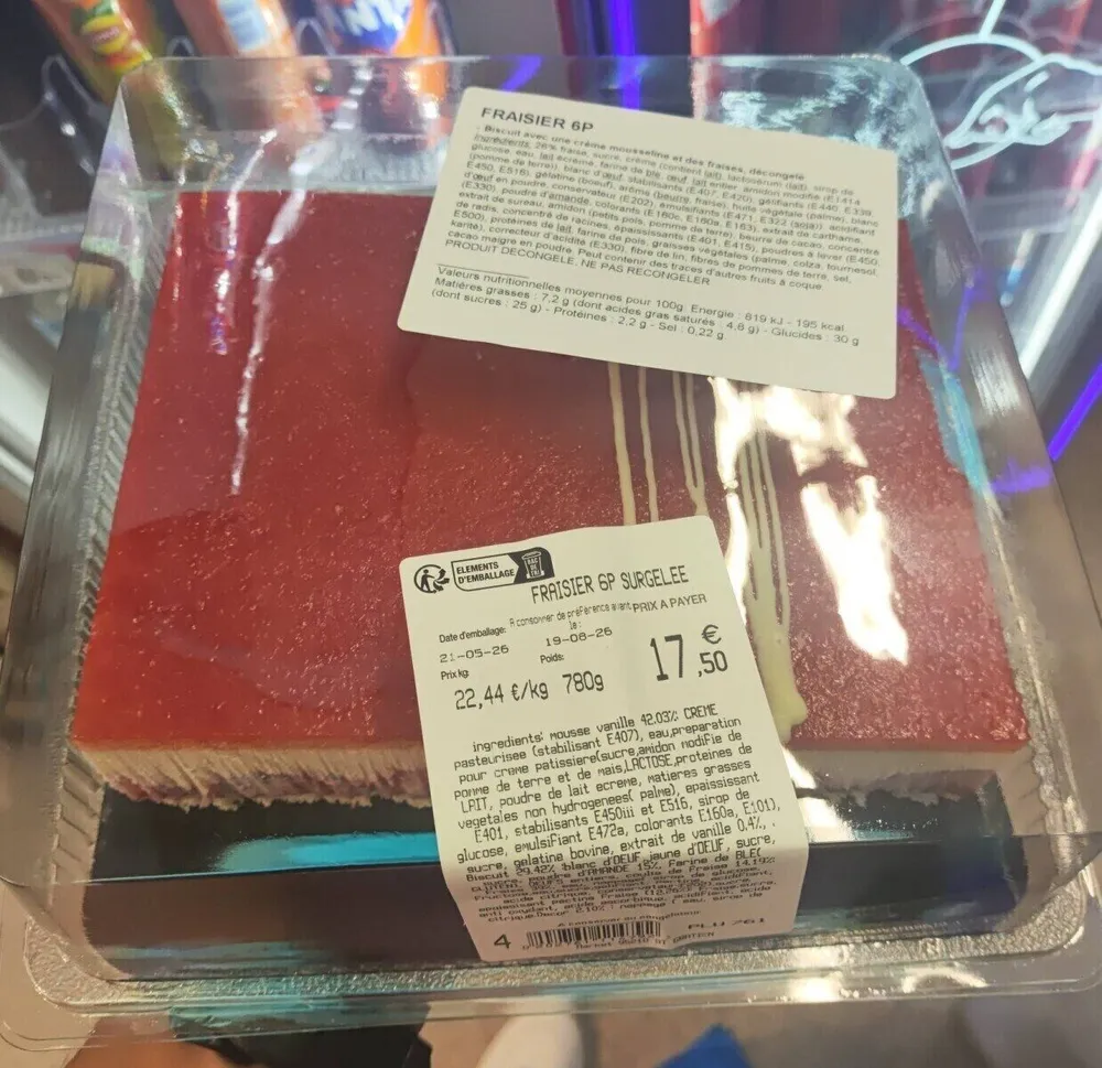 Fraisier 6P surgelee