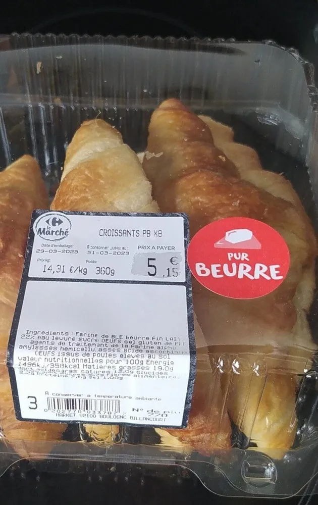 Croissants pb ×8